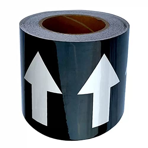 OURECO Arrow Reflective Tape Stickers High Temperature Resistant Waterproof Self-Adhesive Road Tape For Pipe Flow Direction Safety Sign 3Cm X 10M,H,2Pcs/G/1Pcs von OURECO