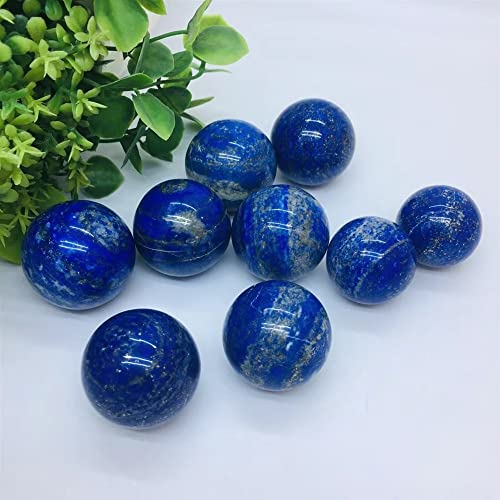 OURECO natürliche Magie Natürliche Lapislazuli-Quarzkugel, Meditation, Reiki-Heilkristall, Lasurit-Steine, Mineralkugel, Heimdekoration (Size : 30mm) von OURECO