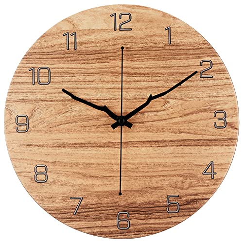 OURISE Wanduhren Ohne Tickgeräusche Wanduhr Metall Wanduhren Wall Clock Modern 12 Zoll Runde Küchenuhr Uhr Wand Einfach zu Lesen von OURISE