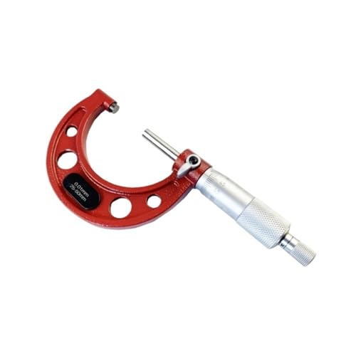 0-25mm-50mm-75mm-100mm Outside Micrometer Set With Standards Ratchet Stop 0-100mm Range 0.01mm Graduation(2) von OURNXI