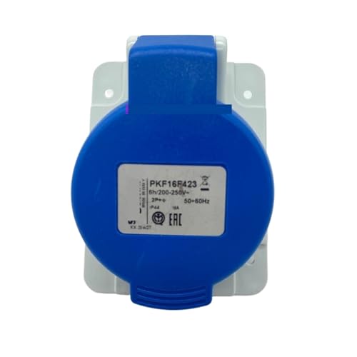 PKF16F423 Straight Blade Device Receptacle, 200.250V Industrial Receptacle 16A, 2P+E von OURNXI