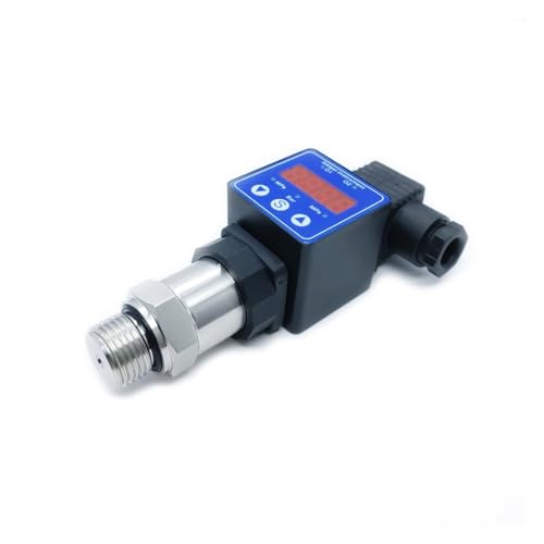 Pressure Transmitter with LED Display M20*1.5 12-36V 4-20mA 0-600bar Stainless Steel Transducer Sensor(0-10bar) von OURNXI