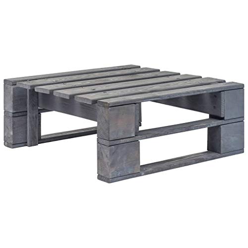 OUSEE Outdoor-Ottomane Paletten Holz Grau von OUSEE