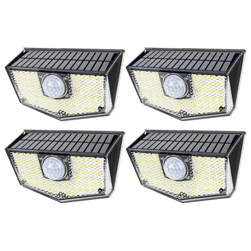 OUSFOT Aussenlampe Wand mit Bewegungsmelder 4 Stück, 3 Modi 30 LEDs Solar Wandleuchte Aussen, Wasserdicht IP67 Led Solarleuchten für Aussen, Wand, Geländer, Zaun, Garten, Terrasse, Balkon, Treppen OUSFOT Aussenlampe Wand mit Bewegungsmelder 4 Stück, 3 Modi 30 LEDs Solar Wandleuchte Aussen, Wasserdicht IP67 Led Solarleuchten für Aussen, Wand, Geländer, Zaun, Garten, Terrasse, Balkon, Treppen von OUSFOT