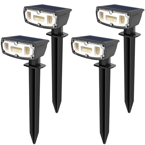 OUSFOT Solarlampen für Außen Garten 4 Stück, 30 LEDs Solarleuchten für Außen Wasserdicht IP67, Gartenleuchten Solar mit Solarpanel Verstellbar 180 ° für Garten Weg Allee Hof Wand von OUSFOT