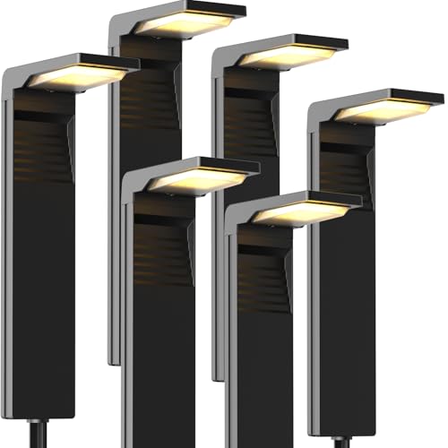 OUSFOT Solarlampen für Außen Garten 6 Stück 32 LED Wegeleuchten Außen Mit 2 Farbtemperaturen IP65 Wasserdicht Garten Solarleuchten für Außen Boden Pfad Abordage von OUSFOT