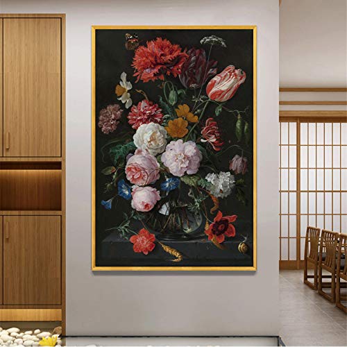 OUSHION ART Schwarzer Hintergrund Ästhetische Blumen in einer Glasvase Leinwanddrucke Badezimmerdekoration Blumenleinwand Poster Abstrakte Wandkunst Malerei 100x70cm Innenrahmen OUSHION ART Schwarzer Hintergrund Ästhetische Blumen in einer Glasvase Leinwanddrucke Badezimmerdekoration Blumenleinwand Poster Abstrakte Wandkunst Malerei 100x70cm Innenrahmen von OUSHION ART