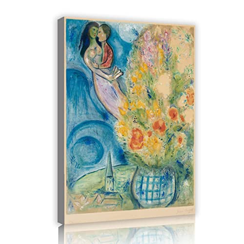 OUSHION ART Surrealismus Leinwand Wandkunst Les Coquelicots von Marc Chagall Einzigartige Blumen Ölgemälde Reproduktion für Wohnzimmer Dekor 90x60cm Innenrahmen OUSHION ART Surrealismus Leinwand Wandkunst Les Coquelicots von Marc Chagall Einzigartige Blumen Ölgemälde Reproduktion für Wohnzimmer Dekor 90x60cm Innenrahmen von OUSHION ART
