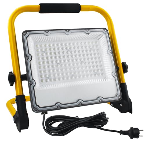 OUSIDE LED Baustrahler 100W mit 4M Kabel,IP66 Wasserdichter LED Arbeitsscheinwerfer mit Schuko-Stecker für Werkstatt,Wartung oder Baustelle, 6500K Kaltes Weißes Licht,10000LM OUSIDE LED Baustrahler 100W mit 4M Kabel,IP66 Wasserdichter LED Arbeitsscheinwerfer mit Schuko-Stecker für Werkstatt,Wartung oder Baustelle, 6500K Kaltes Weißes Licht,10000LM von OUSIDE