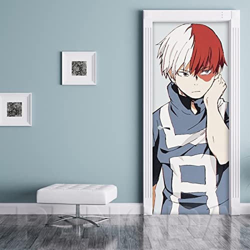 3D Türaufkleber Anime-Jungen-Kunst 90X200Cm Türtapete Selbstklebend Türposter - Fototapete 3D Effekt Türfolie Poster Tapete Wandtattoo Diy Selbstklebende Wandbild Pvc Wasserdichte Tapete von OUSIKA