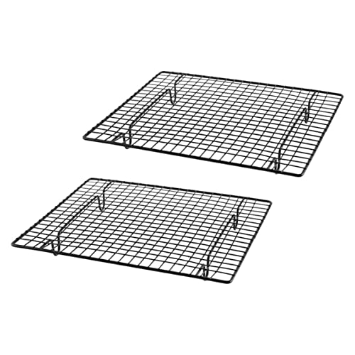 OUSIKA Cookie 2 Stück backbares Gestell und Bratstab Grillen Trocknen Praktisches Abkühlen Mehr Kuchen/Kuchenbacken Drahtpfanne Faltbar Cool Steel Antihaftbeschichtung Backofen Brot Kuchen Toaster Häl von OUSIKA