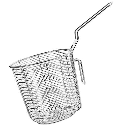 OUSIKA Edelstahl-Sieb, Netzfilterkorb, Netz-Nudelkorb, Nudel-Nudelkorb Körbe (Color : Silver, Size : 24X12X11CM) von OUSIKA