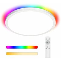 Dimmbare LED-Deckenleuchte 24W 2200LM Runde Deckenleuchte mit Fernbedienung Einstellbare Farbtemperatur und Helligkeit 420×25mm Dimmbare LED-Deckenleuchte 24W 2200LM Runde Deckenleuchte mit Fernbedienung Einstellbare Farbtemperatur und Helligkeit 420×25mm von OUSUDELA