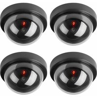 Dummy-Kameras, gefälschte Sicherheits-CCTV-Dome-Kamera mit LED-Blinklicht für Geschäftshäuser, Zuhause, Innen- und Außenbereich (4er-Pack) von OUSUDELA