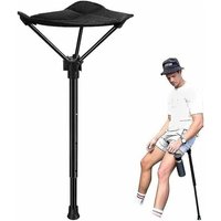 Gabrielle Outdoor Klappbarer tragbarer Campinghocker – Schwarz von OUSUDELA