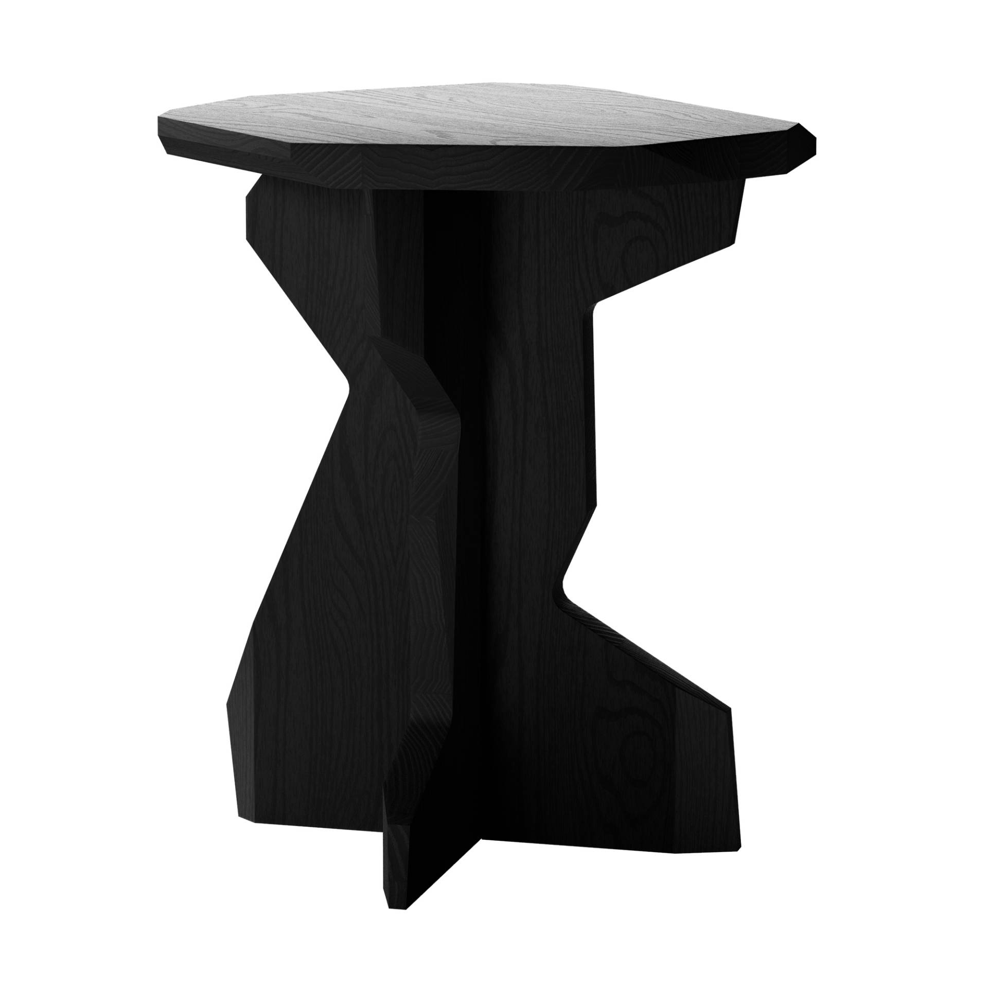 OUT OBJEKTE UNSERER TAGE - Fels Hocker 45cm - schwarz/lackiert/BxHxT 39x45x36cm von OUT OBJEKTE UNSERER TAGE