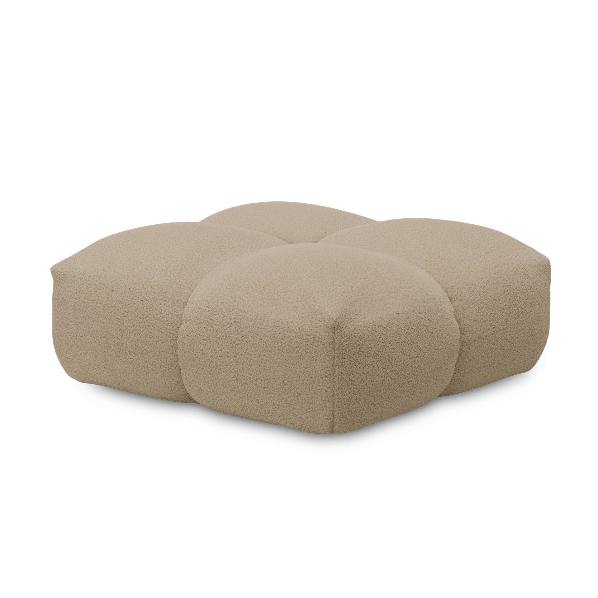 OUT OBJEKTE UNSERER TAGE - Sander Pouf Large - sand/Stoff Hug Me 071/BxHxT 95x38x95cm/Innenstruktur MDF von OUT OBJEKTE UNSERER TAGE