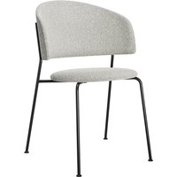 OUT Objekte unserer Tage - Wagner Dining Chair, schwarz / Bouclé (Promise 091 mondweiß) von OUT OBJEKTE UNSERER TAGE