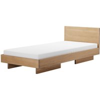 OUT Objekte unserer Tage - Zians Bett XSmall mit Kopfteil 90 x 200 cm, Eiche gewachst von OUT Objekte unserer Tage