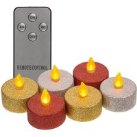 LED Teelichter mit Fernbedienung, Timer Funktion, 6er Set Teelicht Kerze flammenlos LED Teelichter mit Fernbedienung, Timer Funktion, 6er Set Teelicht Kerze flammenlos von OUT OF THE BLUE