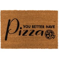 Out Of The Blue - Fußabtreter Pizza Kokosfaser Fußmatte 60x40 cm Abtreter Pizzafan von OUT OF THE BLUE