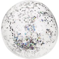 Out Of The Blue - Wasserball Glitter silber 35cm Strandball Ball für Strand Pool Badespaß von OUT OF THE BLUE