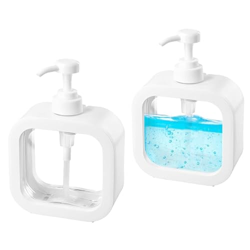 Seifenspender, 2 Stück Duschgelspender, 500 ml Spülmittelspender, Weiß Pumpspender, Duschgel Dispenser mit Pumpe, Befüllbar mit Duschgel, Shampoo, Handseife, Geeignet, Für Bad, Küche und Waschküche Seifenspender, 2 Stück Duschgelspender, 500 ml Spülmittelspender, Weiß Pumpspender, Duschgel Dispenser mit Pumpe, Befüllbar mit Duschgel, Shampoo, Handseife, Geeignet, Für Bad, Küche und Waschküche von OUTALIZ