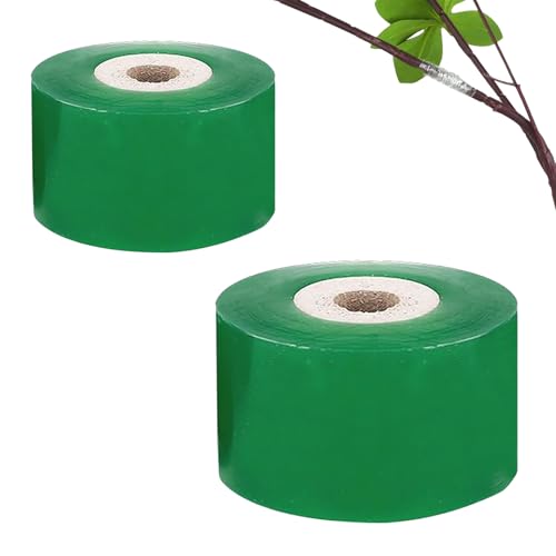 Veredelungsband, 2 Stück Transparent Pfropfband, 3cm Breit Fuß Pfropfen Dehnbare Band, Pflanzen Stretchband, Selbstklebendes Veredelungsband, für Gärten, Baumschulen, Setzlinge, Blumen, Grün von OUTALIZ