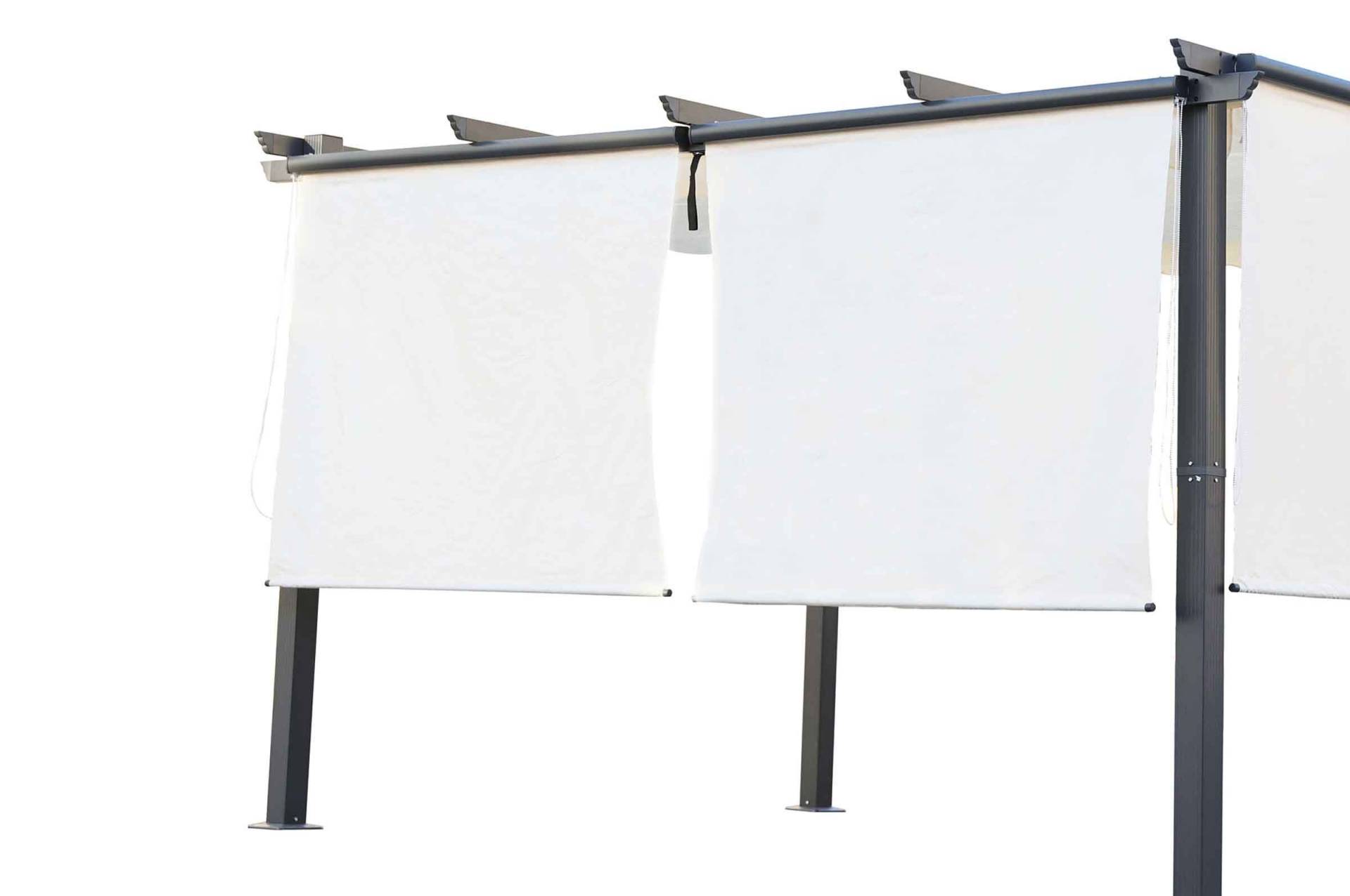 OUTFLEXX 2er Set Vorhang für Pergola mit 4x3m, creme, für 13411/16071, je Vohang 168x145cm von OUTFLEXX