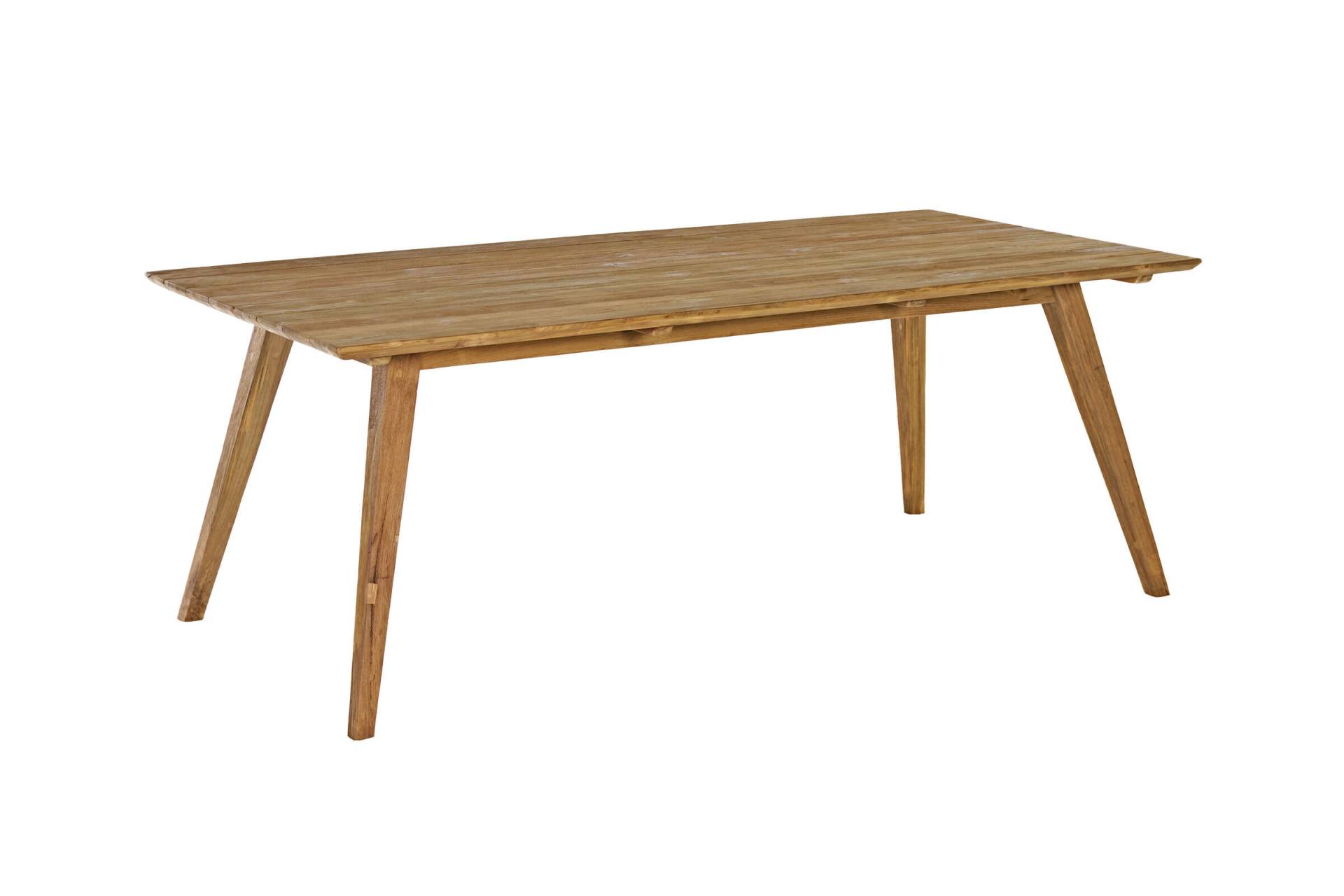 OUTFLEXX Bima Esstisch, natur, recycled FSC-Teak, 200 x 100 cm von OUTFLEXX