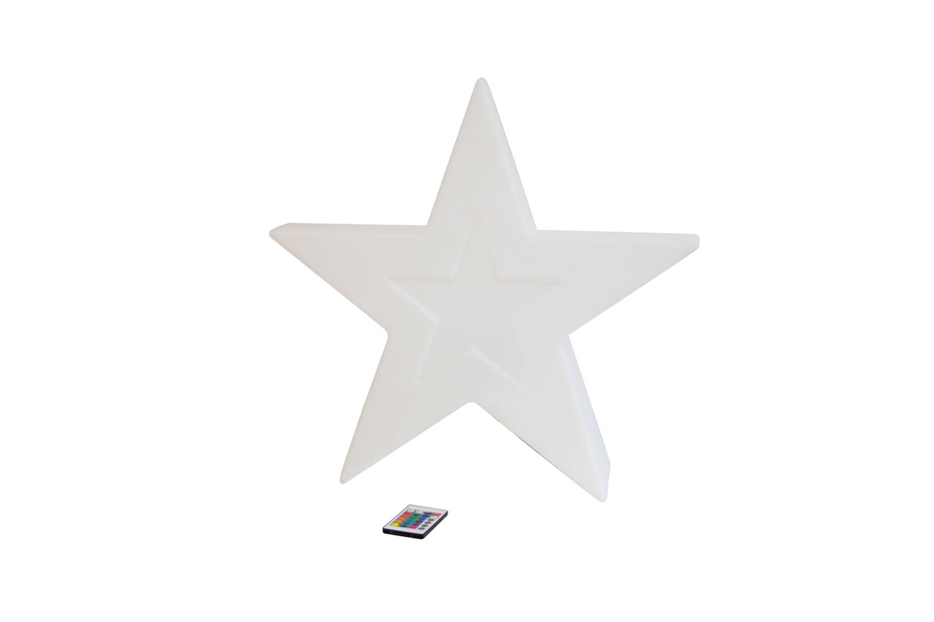 OUTFLEXX Exklusivmodell Star in Star Dekoleuchte, Polyethylen, 55x14x52 cm, inkl. Fassung und LED-Leuchtmittel von OUTFLEXX