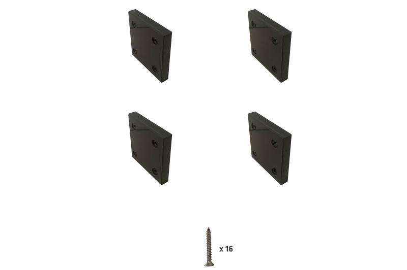 OUTFLEXX Gleiter für Strandkorb, schwarz, Kunststoff, zum leichteren verschieben von OUTFLEXX