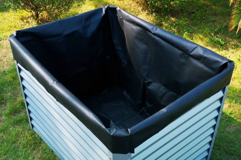 OUTFLEXX Pflanzvlies, schwarz, Vlies 200g/m², 120x90x100cm, für Hochbeet mit 120cm von OUTFLEXX