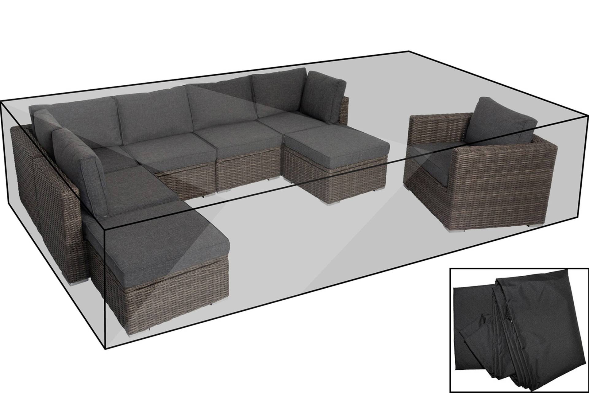 OUTFLEXX Premium Abdeckhaube, für Lounge, z.B. 18365-BOX, schwarz, 310x180x68 cm, wasserbeständig von OUTFLEXX