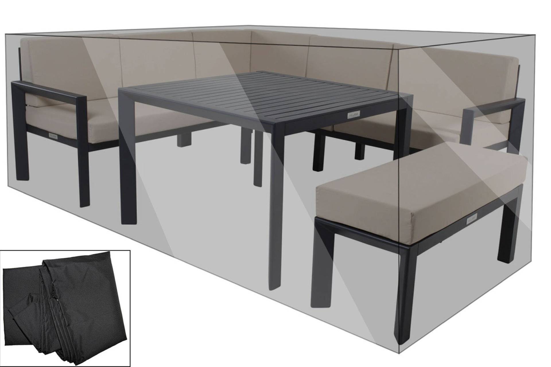 OUTFLEXX Premium Abdeckhaube, z.B. für Lounge 16472, 230x 220x 80cm, schwarz, wasserbeständig von OUTFLEXX