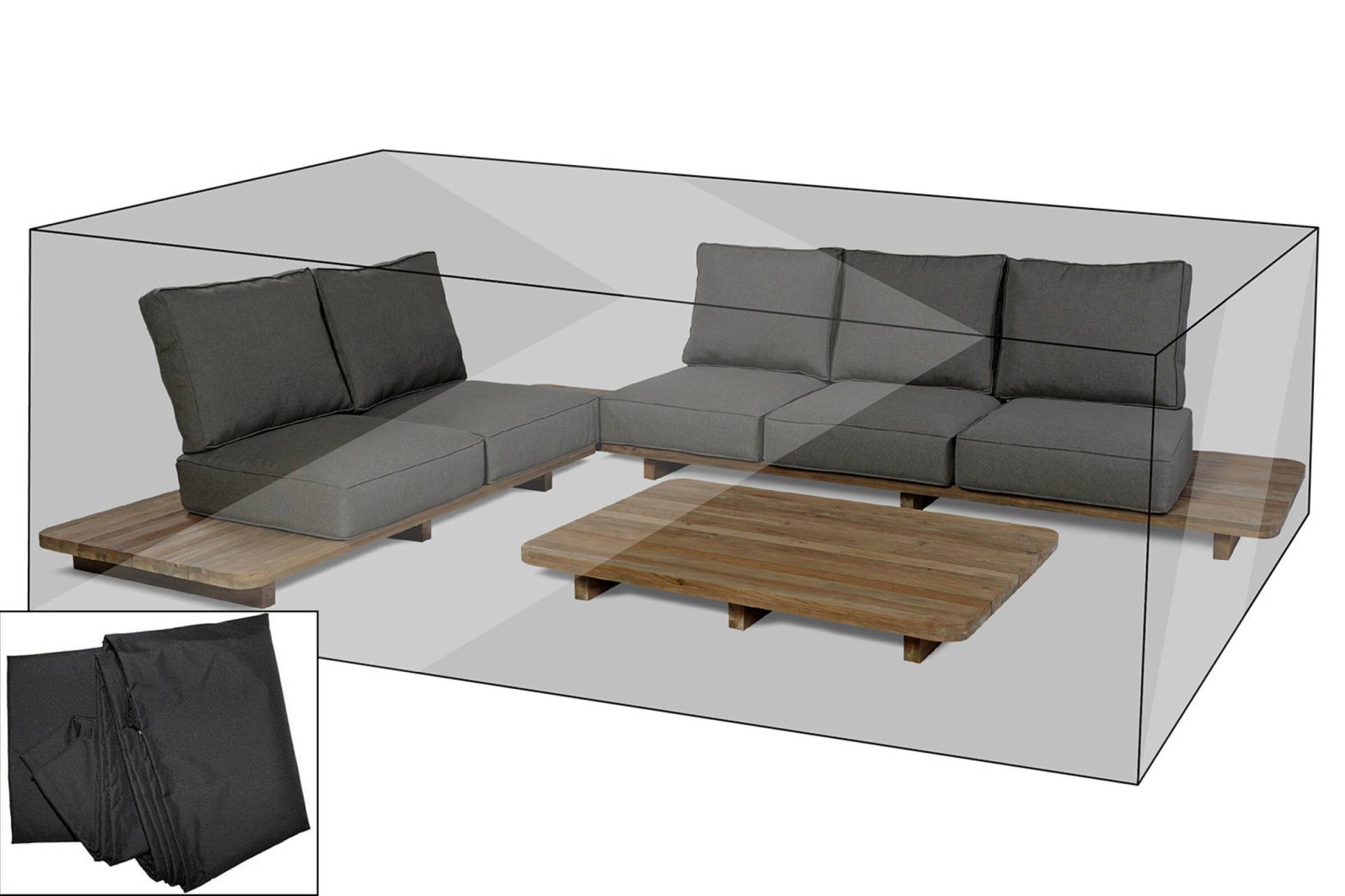 OUTFLEXX Premium Abdeckhaube für Lounge, z.B. 20304, 279x359x60cm, wasserbeständig, schwarz von OUTFLEXX
