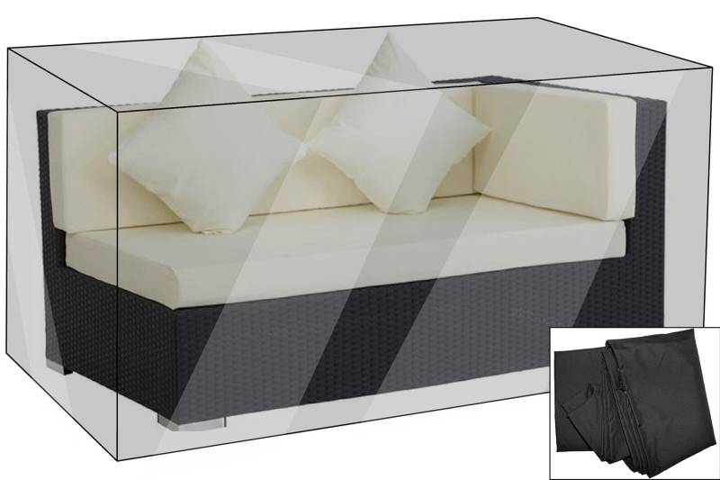 OUTFLEXX Premium Abdeckhaube passend z.B. für theBox 2er-Ecksofa Arml. li., schwarz, 147x87x68cm, wasserbeständig von OUTFLEXX