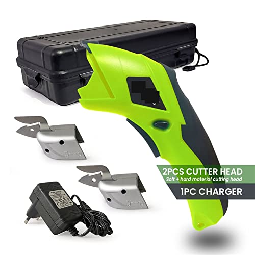3,6 V Stoff wiederaufladbare elektrische Schere Wireless Battery Cutter Tuch Teppich PVC Leder Schneidwerkzeuge Akku-Nähschere,Verbesserung der Schereffizienz(Plastic 2 Blade) von OUTFYT
