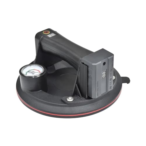 8-Zoll-Elektro-Vakuum-Glassaugnapf mit automatischer Luftnachfüllung und Manometer, doppellagiges Gummigehäuse,Energieeffizient(WHITE) von OUTFYT
