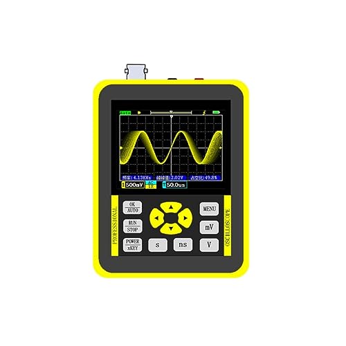 DSO1511G DSO1511E 120M 2,4-Zoll-Bildschirm Digitaloszilloskop 120MHz Analogbandbreite Unterstützung Signalgenerator Handheld,Lang anhaltende(Yellow) von OUTFYT