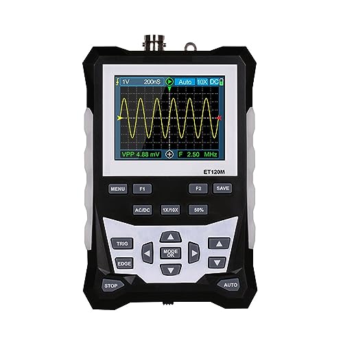 Handheld-Digital-Mini-Oszilloskop-Kit Wellenformspeicher-LCD-Bildschirm mit Hintergrundbeleuchtung mit 120 MHz Bandbreite und 500 MS/s Abtastrate,Lang anhaltende von OUTFYT