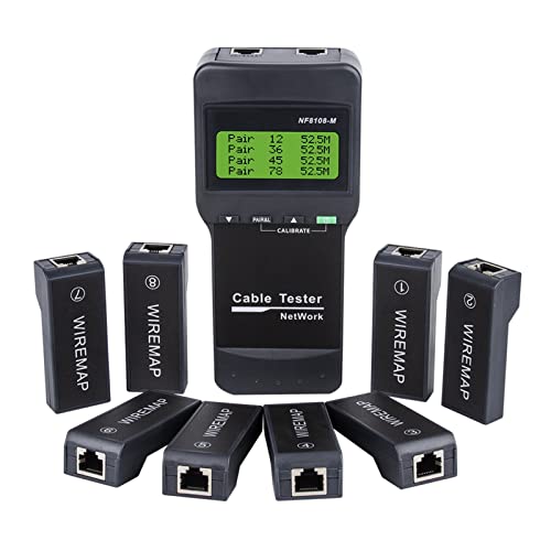 Kabellänge Tester NF8108-M Netzwerk-Kabel Durchgangsprüfung Cat 5E / 6E UTP STP CAT5 RJ45 Mit 8 Fern,Hohe Empfindlichkeit von OUTFYT