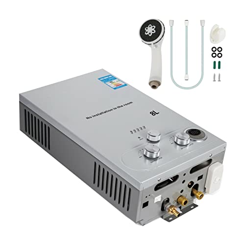 OUTFYT 8L Digital Gas Water Heater Fashionable Propane Efficient Energy Saving On-Demand Tankless Water Heater Automatic Protection, Hohe Temperaturen Widerstehen von OUTFYT