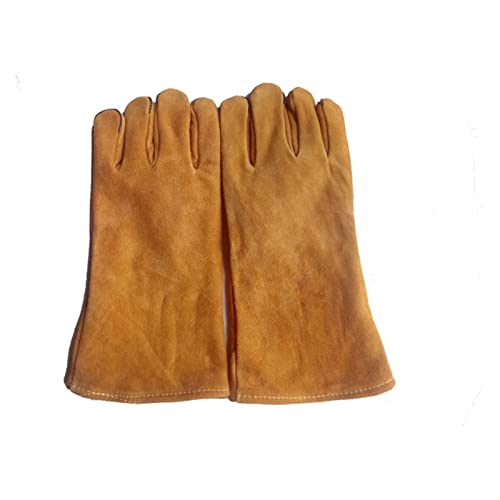 OUTFYT Arbeit Handschuhe feuerfeste Lederschweißhandschuhe Anti-Heat-Arbeitsschutzhandschuhe for Schweißen von Metallschutzhandschuhen for Schweißen,Überlegener Schutz von OUTFYT