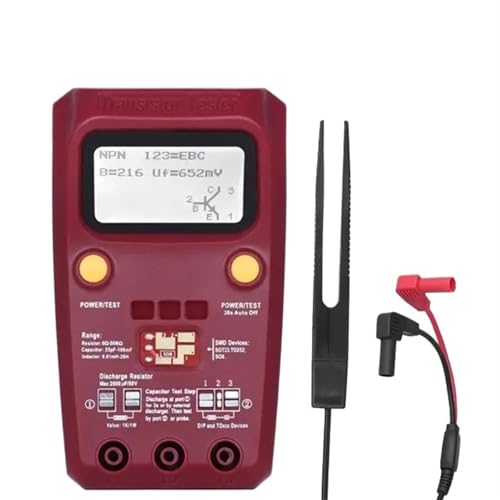 OUTFYT Digitaler Transistortester ESR02 PRO SMD-Komponenten Dioden-Trioden-Widerstand Kondensator Induktor Messgerät Multimeter mit Pinzette,Präzision und Geschwindigkeit OUTFYT Digitaler Transistortester ESR02 PRO SMD-Komponenten Dioden-Trioden-Widerstand Kondensator Induktor Messgerät Multimeter mit Pinzette,Präzision und Geschwindigkeit von OUTFYT