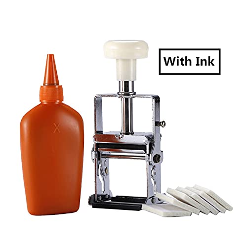 OUTFYT Handdrucker, Manuell Einstellbarer Produktionsdatum Ablaufdatum Codedruckmaschine auf Lebensmittelkunststoffsack Etikettiercode Drucker Inkjetdrucker Drucken Sie Jederzeit(with Ink) von OUTFYT