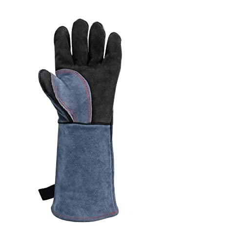 OUTFYT Schweißschutzarbeit Lederhandschuhe for Schweißer 1,3 mm Grill Küchenherde Hitzepunktionsbeständige Handschuhe for Schweißen,Überlegener Schutz(2 Pairs) von OUTFYT