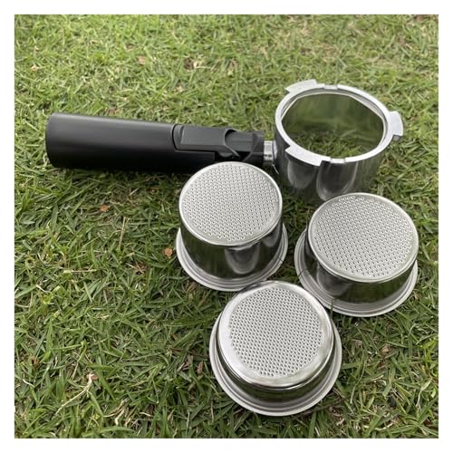 OUTIFUOTPP 51 mm bodenloser Kaffee-Siebträger mit 1-, 2- und 4-Tassen-Korb, kompatibel der Kaffeemaschine Homix Hibrew H11 Oster Cecotec1101(With 1 2 4 basket) von OUTIFUOTPP