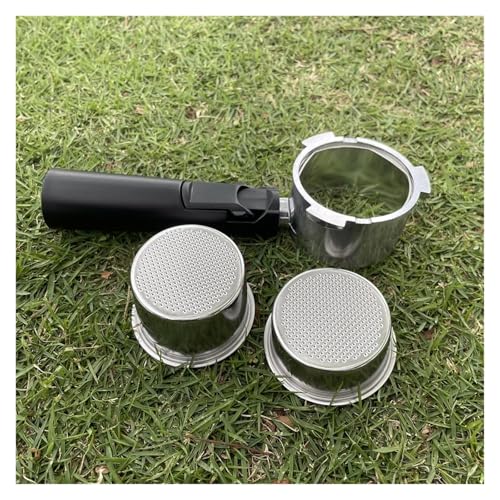 OUTIFUOTPP 51 mm bodenloser Kaffee-Siebträger mit 1-, 2- und 4-Tassen-Korb, kompatibel der Kaffeemaschine Homix Hibrew H11 Oster Cecotec1101(With 2 4 cup basket) von OUTIFUOTPP