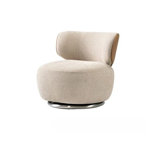 OUTIFUOTPP Einzeldrehstuhl Faul Freizeit Sofa Wohnzimmer Balkon Schlafzimmer Sitz(Rotatable-beige) von OUTIFUOTPP